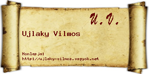 Ujlaky Vilmos névjegykártya