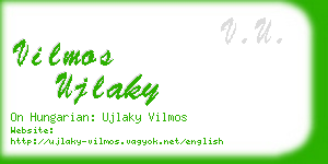 vilmos ujlaky business card